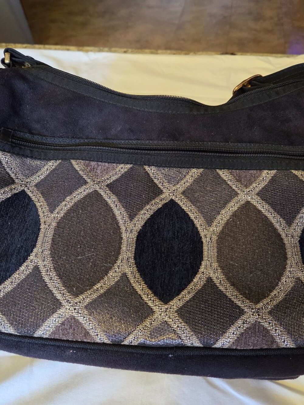 Danny K Purse from Beverly Hills, CA, Black, brown and gold Crossbody
